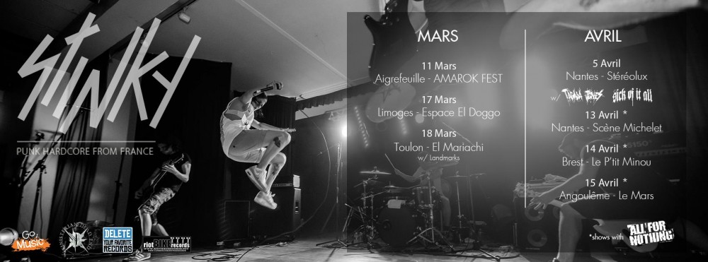 STINKY en tournée Mars/Avril ! 