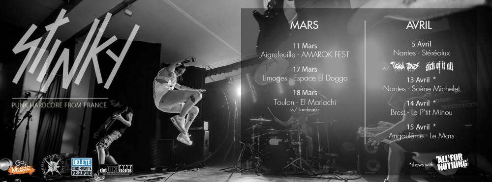 STINKY en tournée Mars/Avril !