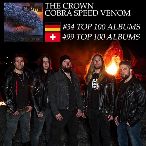 THE CROWN débarque dans les charts internationaux avec son nouvel album 'Cobra Speed Venom'! 