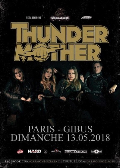 THUNDERMOTHER : en concert à Paris. A retrouver sur RTL 2, Guitar Part... 