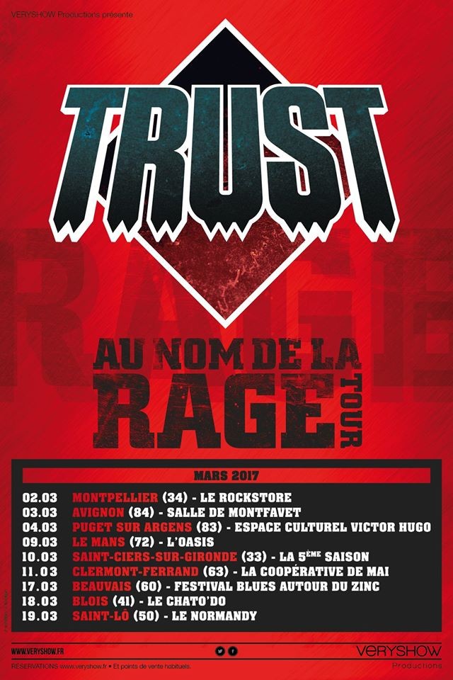 TRUST, nouvelles dates en mars 2017 ! 