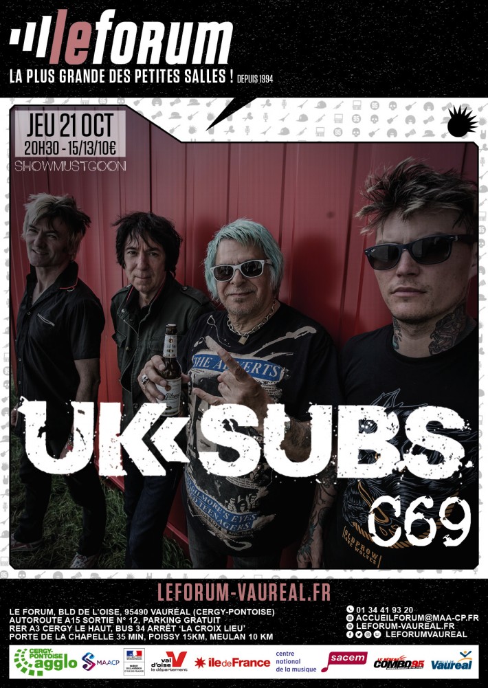 UK SUBS : Concert ce jeudi au Forum de Vauréal 