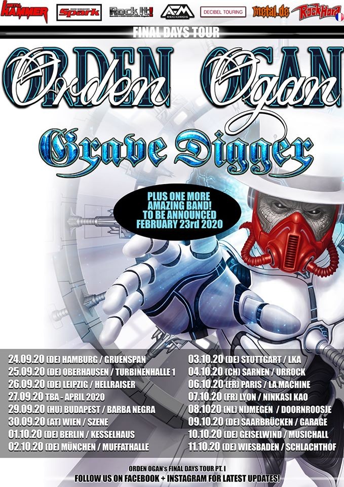 Un nouvel album et une tournée annoncés pour Orden Ogan