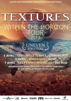 UNVEVEN STRUCTURE en ouverture de TEXTURES en avril prochain ! 