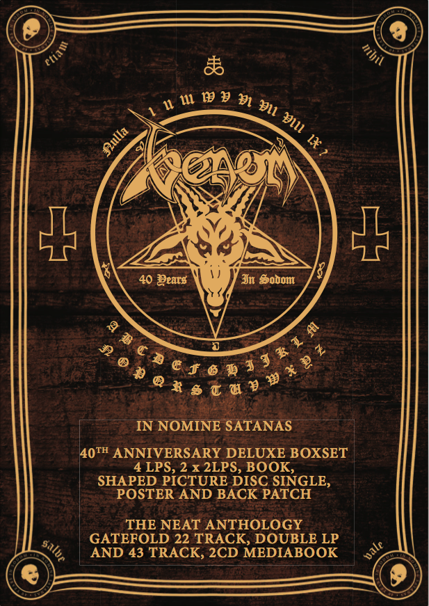 Venom : In Nomine Satanas (40ème anniversaire Deluxe Boxset) - dispo le 31 Mai.