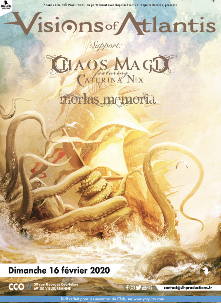 Visions Of Atlantis / Chaos Magic avec Caterina Nix / Morlas Memoria au CCO Villeurbanne / Lyon le dimanche 16 février 2020 