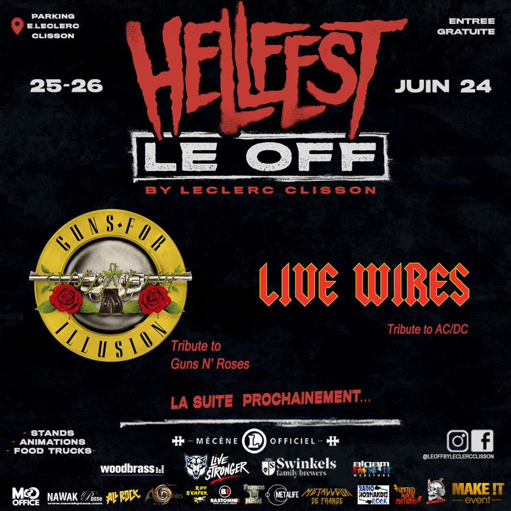 Voici les premiers cover-bands qui seront présents au Off By Leclerc Clisson durant le Hellfest 2024. 