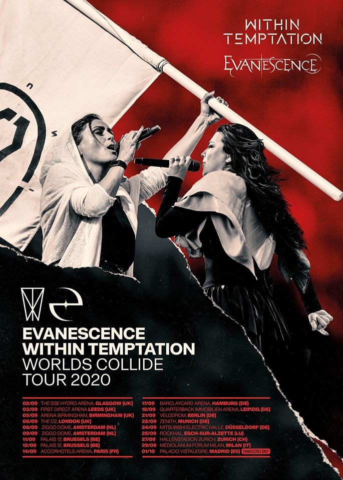 Within Temptation - Evanescence : le 14/09/2020 à Paris 