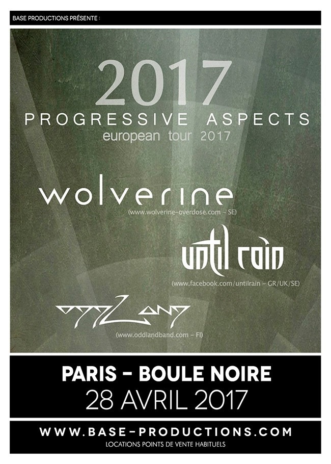 WOLVERINE + UNTIL RAIN + ODDLAND ce vendredi à Paris!