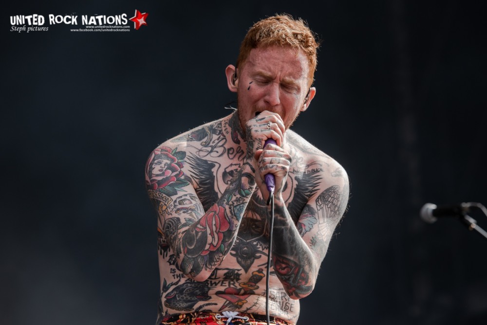 FRANK CARTER & THE RATTLESNAKES sur la scène Main Stage 1 du Download Festival 2018