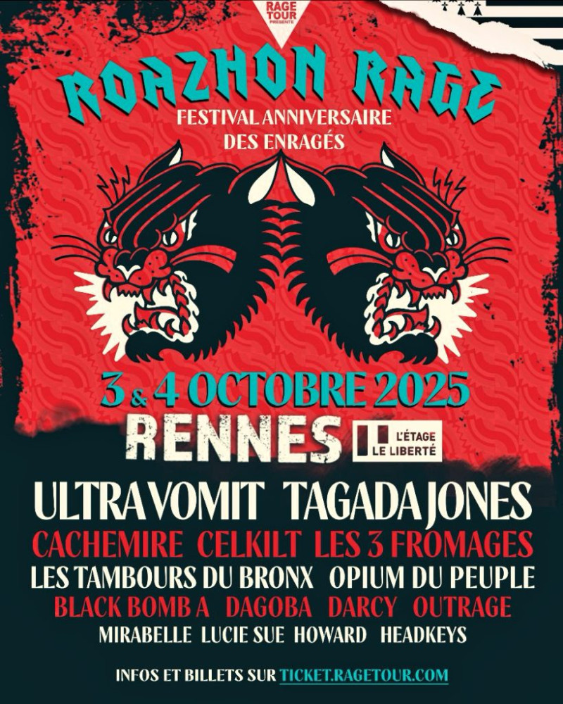 Live Report Festival ROAZHON RAGE, Rennes - 3 et 4 octobre 2025
