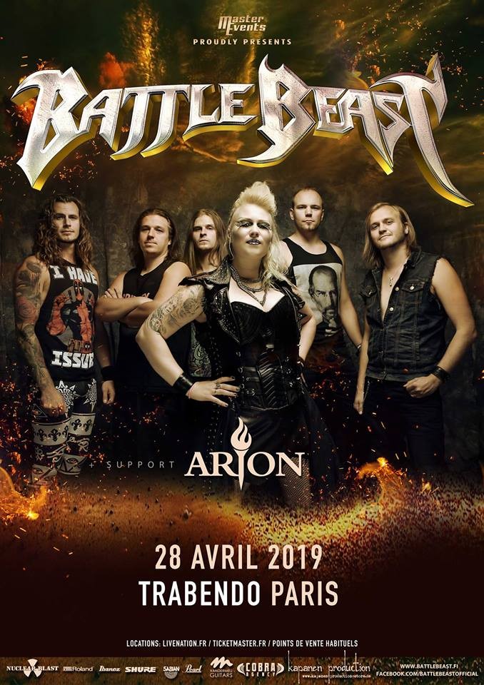 Report BATTLE BEAST / ARION @ Trabendo le 28/04/2019