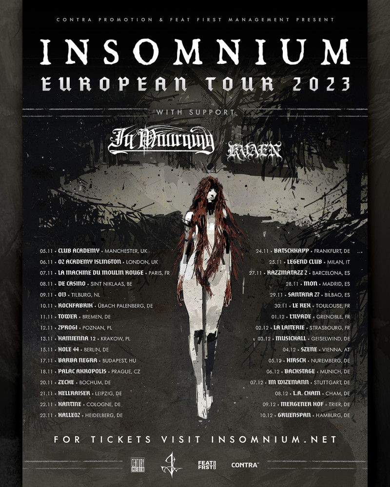 Report INSOMNIUM, IN MOURNING et KVAEN à La Machine du Moulin Rouge le 07/11/2023