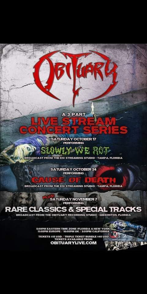 Report "Slowly We Rot Live Stream" Obituary@Tampa (Floride)