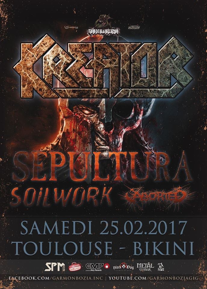 Portfolio Soilwork / Kreator, Sepultura, Soilwork, Aborted // Toulouse