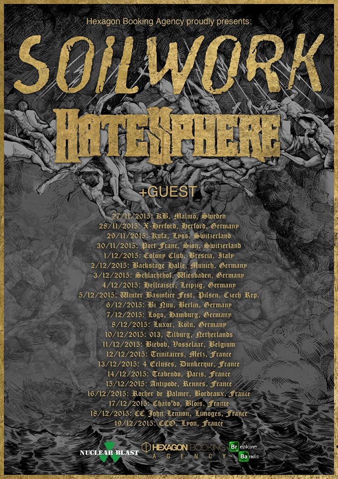 SOILWORK, The Tour Majestic 2015 @Paris with guest